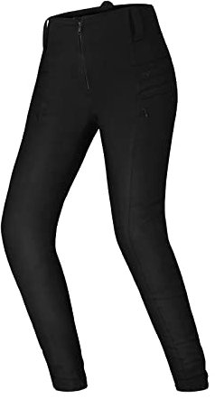 SHIMA NOX Motorrad Hose Damen mit Protektoren Jeggings Knieprotektoren Motorradhose Kurzgrößen Hosen Protektorenhose Textilhose Urban Stretch Lang (Frauen, Schwarz, S LONG)