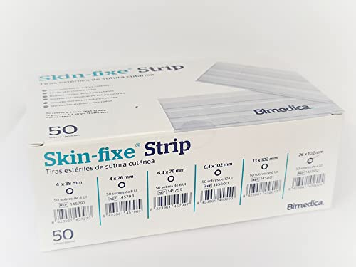 Skin-fixe® Strip Tiras estériles de sutura cutánea (4 x 76 mm (50 sobres de 8UI))