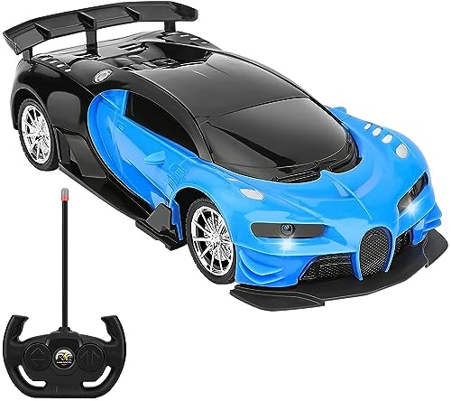 Lotvic Voiture Telecommandé Enfant, 1: 32 Voiture RC Cars Jouets, Radio Télécommande avec Phare Cadeaux d'anniversaire de Noël pour Enfants (Red) (Bleu)