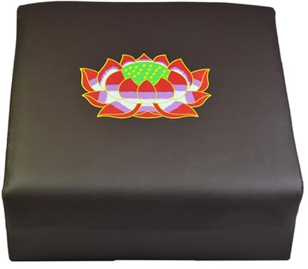 Lljsszr Panca da Meditazione, Sgabello Ergonomico per La Preghiera, Cuscino per Inginocchiarsi, Cuscino da Pavimento, Cuscino per Seduta in PU, Legno, Spugna, Nero