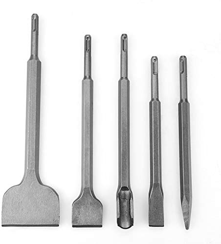Jeffergarden 5 St 40CR SDS Plus Mejselbitar Hammare Hex-set Murmejslar, Professionell Kakelborttagning Av trä Metallbearbetningsskaft med för, Elektrisk, Sten