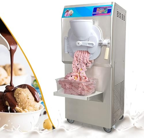 Kolice ETL Certificate Commercial Hard ice Cream Machine Gelato ice Cream Making Machine Italian Water ice Maker-Italy Designed Extra Strong Door, 9-11 Gal Per Hour