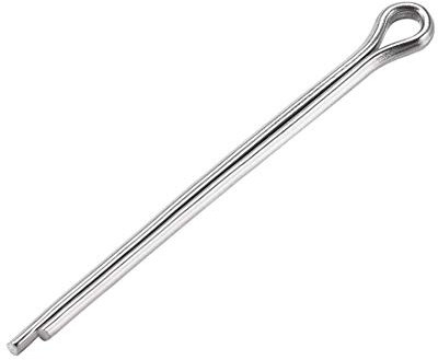 sourcing map Goupille Fendue - 2mm x 30mm Acier Inoxydable 304 2-Griffes Ton Argent Attache Clip Clé 30Pcs