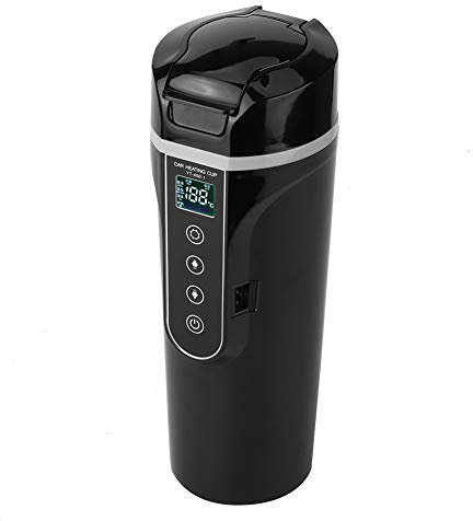 Coche De Acero Inoxidable De 12V Hogar De Doble Uso Hervidor Eléctrico Taza De Calentamiento De Agua Control De Temperatura Encendedor De Cigarrillos