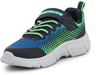 Skechers GO Run 650 NORVO Sneaker, Navy & Lime Textile/Navy Synthetic/Lime Tri, 34 EU