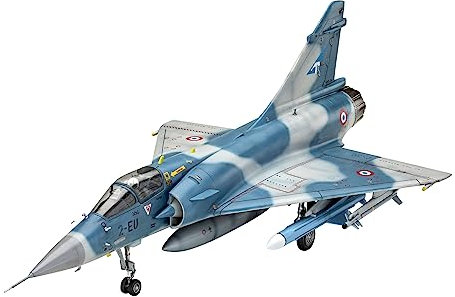 Revell Modellbausatz I Dassault Mirage 2000C I Detailreicher Level 5 Flugzeug Bausatz I 150 Teile I Maßstab 1:48 I für Kinder und Erwachsene ab 13 Jahren