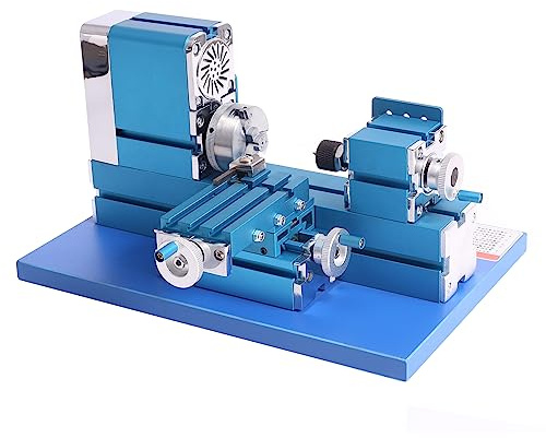 Universal Mini Metal Lathe Machine Motorized Metalworking DIY CNC Tool Woodworking for Education Modelmaking W10003M AC100V~240V 20000rpm (36W Lathe)