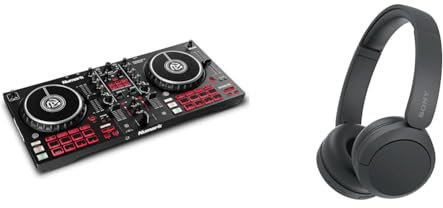 Numark Mixtrack Pro FX – 2 Deck DJ Controller with DJ Mixer, Built-in Audio Interface & Sony WH-CH520 | Cuffie Wireless, Connessione Multipoint, con Microfono