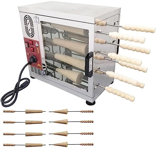 Macchina commerciale elettrica per forno per torte con camino con rulli da 8/16 pezzi, macchina per rulli per cake pop, griglia per cono gelato, perfetta per snack bar, ristoranti, cucine domestiche