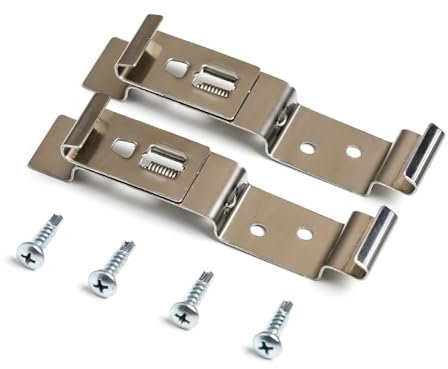 FACTORY COMPONENTS.Pack 2 unidades de Soporte de Matricula - Portamatriculas para Coche -Remolque - Camion + Kit deTornilleria de Montaje.Suporte de Registro - Acero Inoxidable