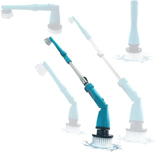 Elektrische Reinigungsbürste für Makita 18V Akku,Electric Spin Scrubber schnurlos mit 130cm verstellbarem Griff, 3 Gang,Wanne und Bodenfliese mopSet für Bad Küche Auto Fußboden（Ohne Batterie）