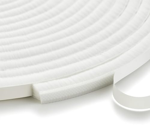 10M Guarnizione Spazzola, 9 mm (L) x 15 mm (S) Guarnizione a Spazzola Autoadesiva, Antipolvere, Antivento, Riduzione del Rumore, Paraspifferi Spazzola Per Porte, Finestre, Armadi, Bianco