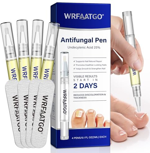 4pcs Nail Fungus Pen, Anti fungal Pen,Nail Care Pen, Natural Ingredients Nail Serum for strengthener nail, Nail Strengthener with Tea Tree Oil,Aloe Vera and Vitamin