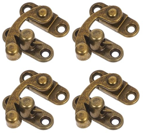 iplusmile 8 pièces Loquet Rétro Alliage de Zinc pour Boîte à Bijoux Fermoirs Forme de Corne Vintage Verrou à Crochet pour Coffrets Bois et Boîtes Décoratives Système de Fermeture