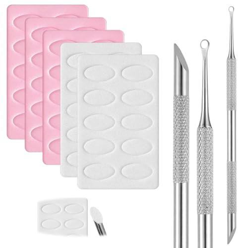 Empujador de cutículas 2 en 1, de acero inoxidable de doble cabeza con 5 hojas de papel de lija (grano 100#/240#) para arte de uñas, manicura, pedicura, salón y uso doméstico