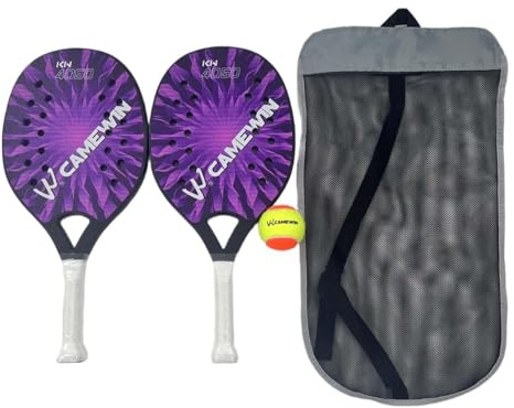 kesurpae Barnstrandtennispaddlar med halkfritt grepp Lätt, stötdämpande sportutrustning för utomhuslek Professionell med träningsboll Sportutrustning