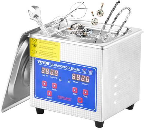 Chaneau Ultraschallreiniger für Schmuck, 1,3°l/2°l/3°l/6°l/10°l/15°l/22°l/30°l, Profigerät, Hochdruckreiniger, Digitalanzeige, 15L, 1