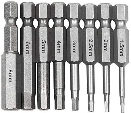 CODIRATO 8 Stück Torx Schraubendreher Bits Set Magnetische Schraubendreher Kit S2 Stahl 1/4 Zoll Sechskant Schaft Elektrische Schraubendreher Werkzeuge Reparatur set