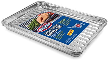 Kingsford Grilling Kingsford Fish and Veggie Aluminum Grill Liners | No More Food Falling Through Grill Grates | Kingsford Grill Accessories, BBQ Accessories | Non-Stick Disposable Grilling Liners