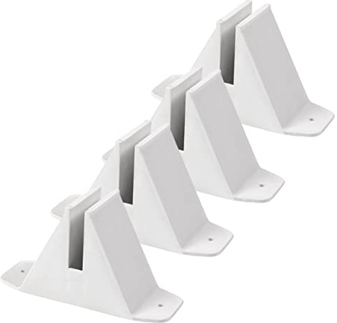 Yardwe Accesorios Interiores Conjunto Blanco Valla Interior Valla De Jardín Base De La Valla Pies De Soporte De Kit De Base De Valla De Plástico Suministro De Base De Vallas