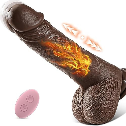 HIVEFUN Vibradores Realistas Consolador de 21cm para Mujer, Vibrador de Pene Consoladores, Juegos de Juguetes Sexuales con Empuje Giratorio de 360° y Función de Calentamiento de 40 ℃