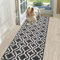 SHACOS Teppich Läufer Flur rutschfest, 60 x 180 cm, Teppichläufer Flur Modern, Flurläufer Waschbar, Küchenteppich Waschbar, Teppich Läufer für Flur, Küche, Eingang, Schwarz