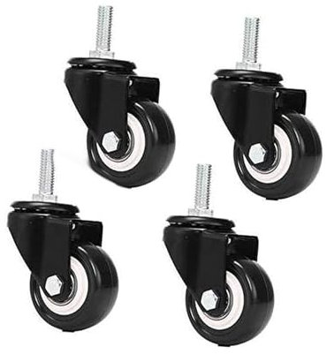 Office Chair Wheels Castor Wheels M8x25mm load-bearing 240kg PU rotating casters trolley furniture caster replacement trolley wheels wheels （casters set of 4）
