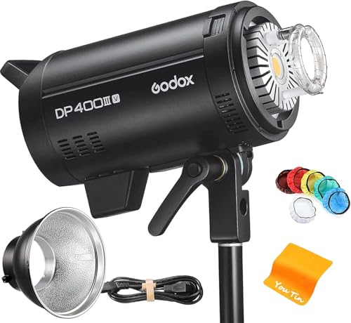 Godox DP400IIIV Flash de estudio 400Ws GN87 2.4G X-System 5600±200K 1/2000-1/800s Blitzdauer, soporte Bowens, flash de fotografía DP400III-V, DP400III V Godox Monolight, flash estroboscópico para