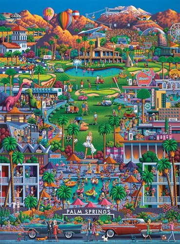 Buffalo Games - Eric Dowdle - Palm Springs - 1000 Piece Jigsaw Puzzle for Adults Challenging Puzzle Perfect for Game Nights - Finished Puzzle Size is 26.75 x 19.75