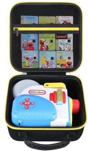 Canboc Carrying Case for Little Tikes Story Dream Machine Books Starter Set, Kids Toys Storage Box for Little Tikes for Storybook, Audio Play, Character, Black+Black (Case Only)