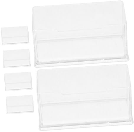STOBOK 6stücke Transparenter Acryl Visitenkartenhalter Schreibtisch Kartenständer Visitenkarten-organizer Für Damen Büro Arbeitsplatz