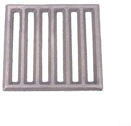 HOHOVYVY Rejilla cuadrada de hierro fundido para estufas de chimenea, mejor circulación del aire y combustión de madera eficiente, compatible con para rastrillo (14 x 15 cm)