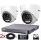 Hikvision CCTV System 4K DVR 5MP ColorVu Dome Camera IP67 20M UK - DS-7204HUHI-K1 - DS-2CE72HFT-F28 (2 Cameras, No HDD)