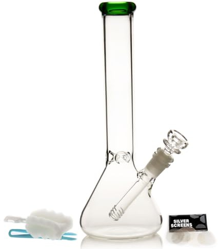 Glasbong rör vattenbong för rökning bongskål 14,5 mm höjd 26 cm 400 g återvinning tornadofilter glas vatten bong vattenkrokar olja rigg bong nikotinfri