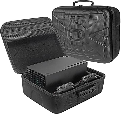 Yuhtech Reisetasche für Xbox Series X Konsole, Aufbewahrungstasche für Xbox Series X Spielekonsole, Controller und Gaming-Zubehör