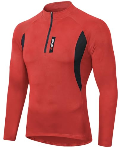 MEETWEE Magliette Ciclismo Uomo, Maglia Ciclismo Maniche Lunghe Abbigliamento Mountain Bike Maglia