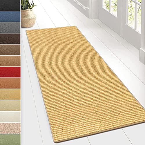 KARAT Sisal Teppich - Teppichläufer 80 cm breit - Naturfaser Läufer - Teppich für Wohnzimmer, Flur, Schlafzimmer - Sisalteppich Sylt (80 x 150 cm, Natur)
