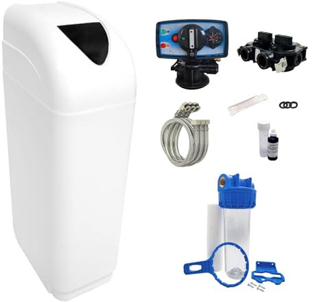 Descalcificador 30l Fleck 5600 Mc Cronométrico Con Kit De Instalación Descalcificador De Agua Domestico