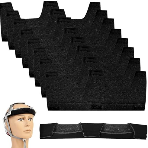 8 Stück Schutzhelm Schweißband Set, 23 cm Lang Fahrradhelm Polster, Schwammmaterial Helmpolster, Waschbar Helm Schweißbänder, für Baustellenhelme, Fahrradhelme
