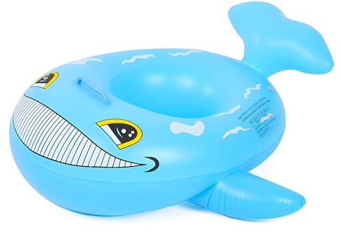 LHLZNB Galleggiante a forma di bambino, anello da nuoto per bambini, seggiolino gonfiabile per bambini, galleggianti per piscina per bambini, anello per neonati 6-36 mesi, piscina per bambini (balena)