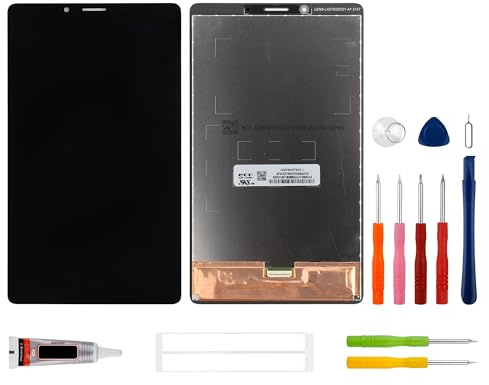 swark Neu 7 LCD Display Kompatibel mit Lenovo Tab M7 (3rd Gen) TB-7306 TB-7306F TB-7306X (Schwarz Ohne Rahmen) LCD Display Touchscreen Digitizer+ Werkzeugsatz