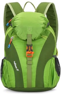 PORRASSO Wanderrucksack Wasserdichter Rucksack 25L Leichter Reiserucksack Daypack Hiking Backpack für Damen Herren Trekking Radfahren Klettern Reisen Sport Grün