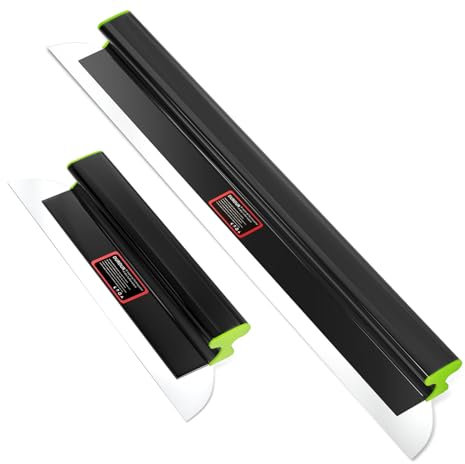 DURDUR Flächenspachtel,80cm+40cm Edelstahlklinge Spachtel Werkzeug,Aluminiumlegierung Z-Griff Flächenspachtel Glättspachtel