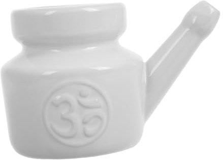 Hoement Bottiglia Per Lavaggio Nasale in Ceramica Per Adulti Pulizia Delicata Naso Irrigazione Sinusale Riutilizzabile Per Yoga e Cambi Stagionali