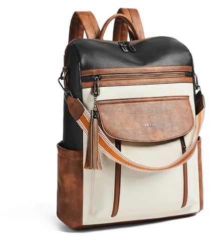 Laptopryggsäck för kvinnor 15,6 tum, reseläderryggsäck sjuksköterska lärare handbagage ryggsäck datorväska, professionell vattentålig högskola affärsarbete casual dagsryggsäck