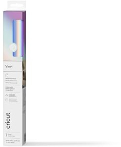 Cricut Permanent Adhesive Vinyl Sheet | 30.5 cm × 1.2 m | Holographic Opal | Self-Adhesive Vinyl for All Cutting Machines