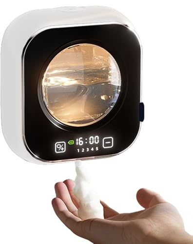 Dispensador De Jabón Automático De Pared 320 Ml, con Sensor De Movimiento Infrarrojo, Recargable por USB, Resistente Al Agua IPX5, Adecuado para Cocina Y Baño,Blanco