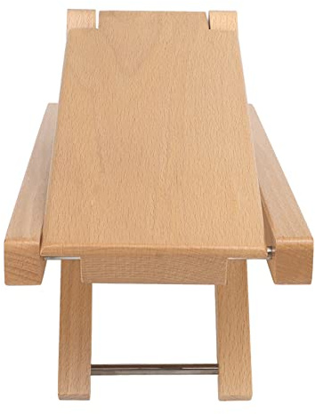Naroote Trägitarrfotstöd, 3 Justerbar Höjd Fällbar Fotpall, Ergonomiskt Fotstöd med Förvaringsväska, Perfekt för Scenprestationer och Gitarrspelare (Bokträ)
