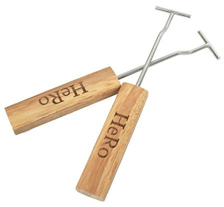 Set di 2 maniglie per barbecue con manico in legno