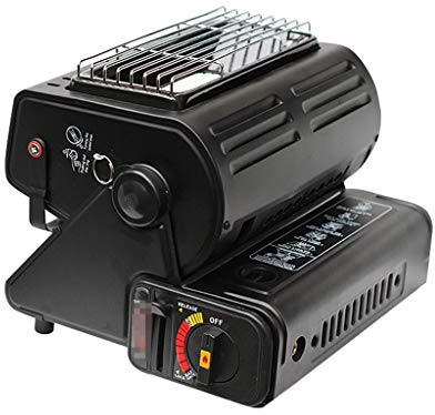 Multifunción 2 en 1 estufa de camping y la cerámica del calentador de espacio, calefactores de placa giratoria rápida de calefacción for tiendas de campaña al aire libre Otro espacio interior, butano